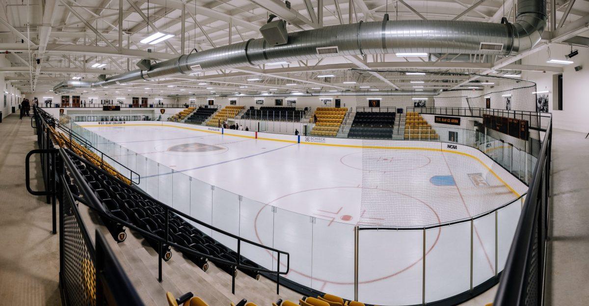 Pictured: the newly-constructed St. Olaf Ice Arena.
Steven Garcia / Manitou Messenger