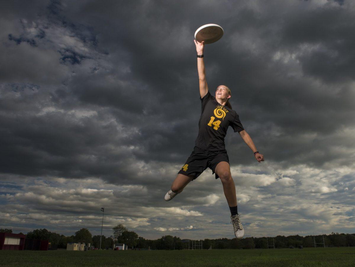 A Vortex player makes a leaping grab.
Rick Friedman/Polaris Images
