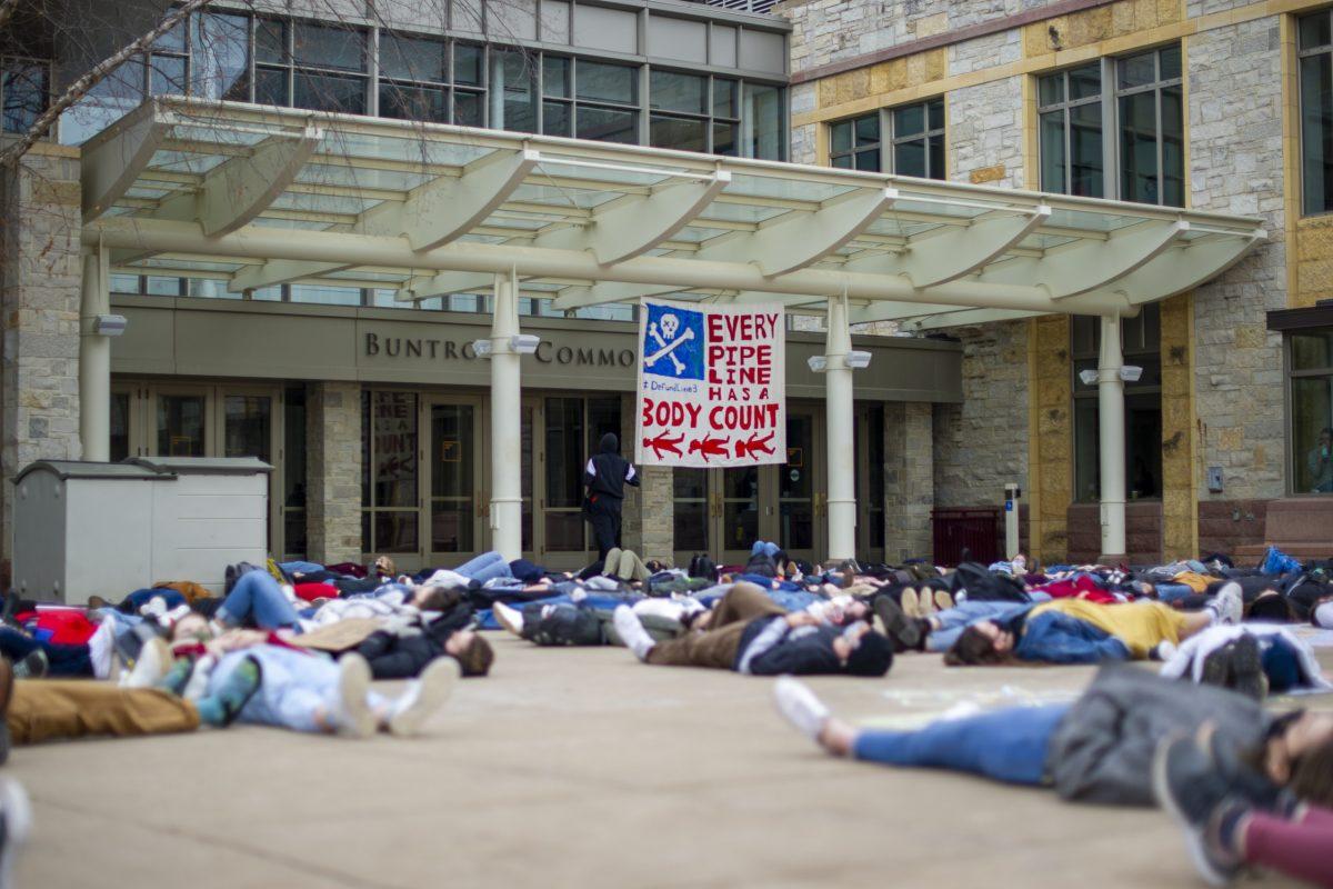 CJC-organized “Die In” gathers students in solidarity against Line 3