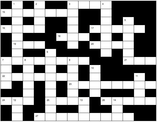 Crossword puzzle: Women in Film