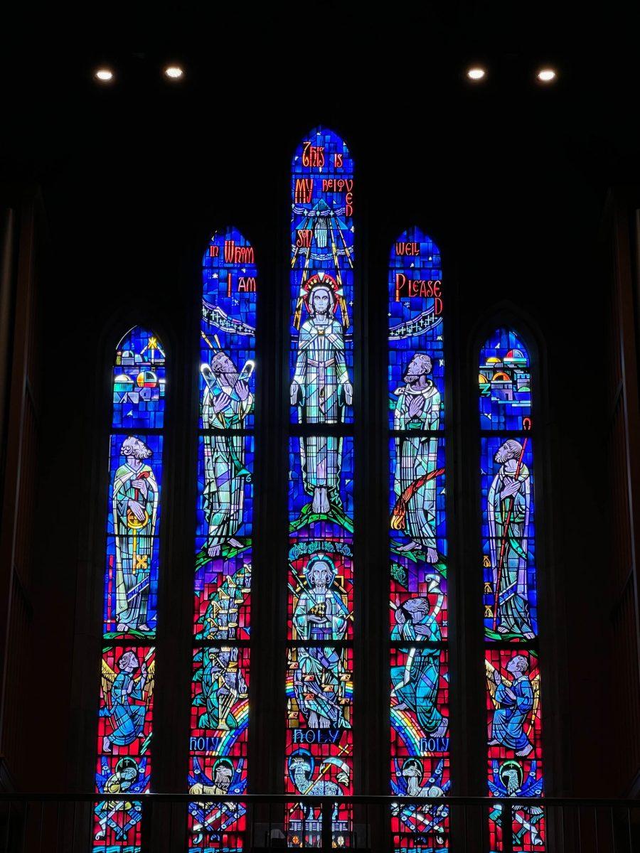The storied stained glass windows of Boe Chapel