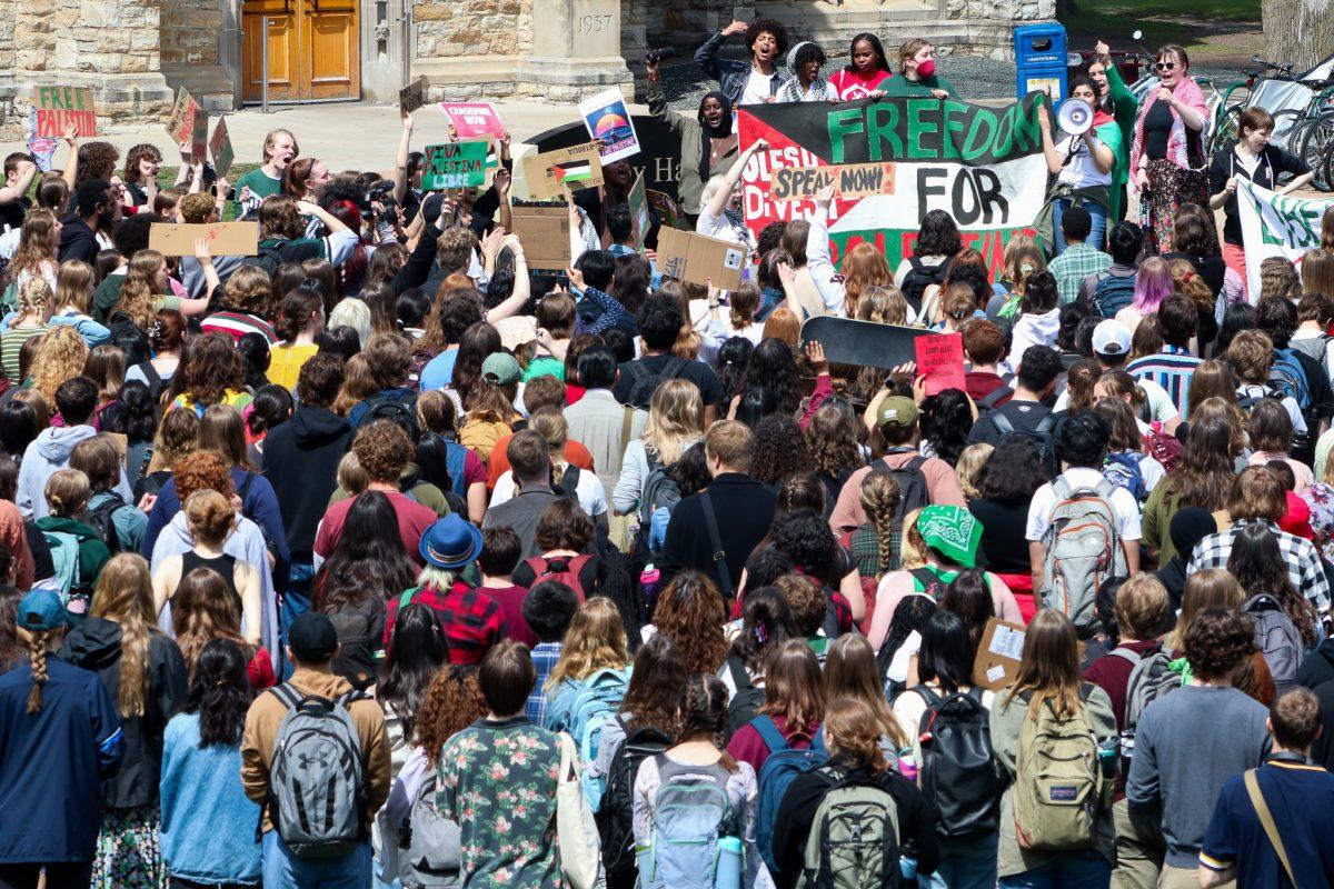 Student expression on campus: SJP hosts rally for Palestine