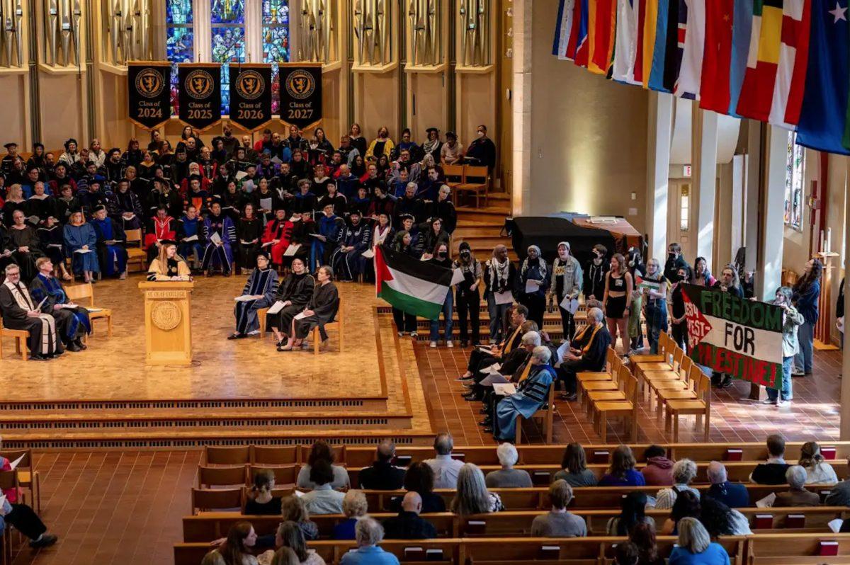 SJP Protest interrupts Honors Day Convocation