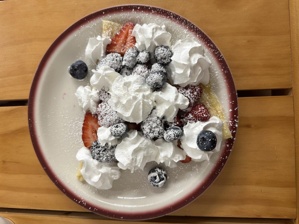 The Raven’s Nest’s “Berries & Whip!” crêpe. 